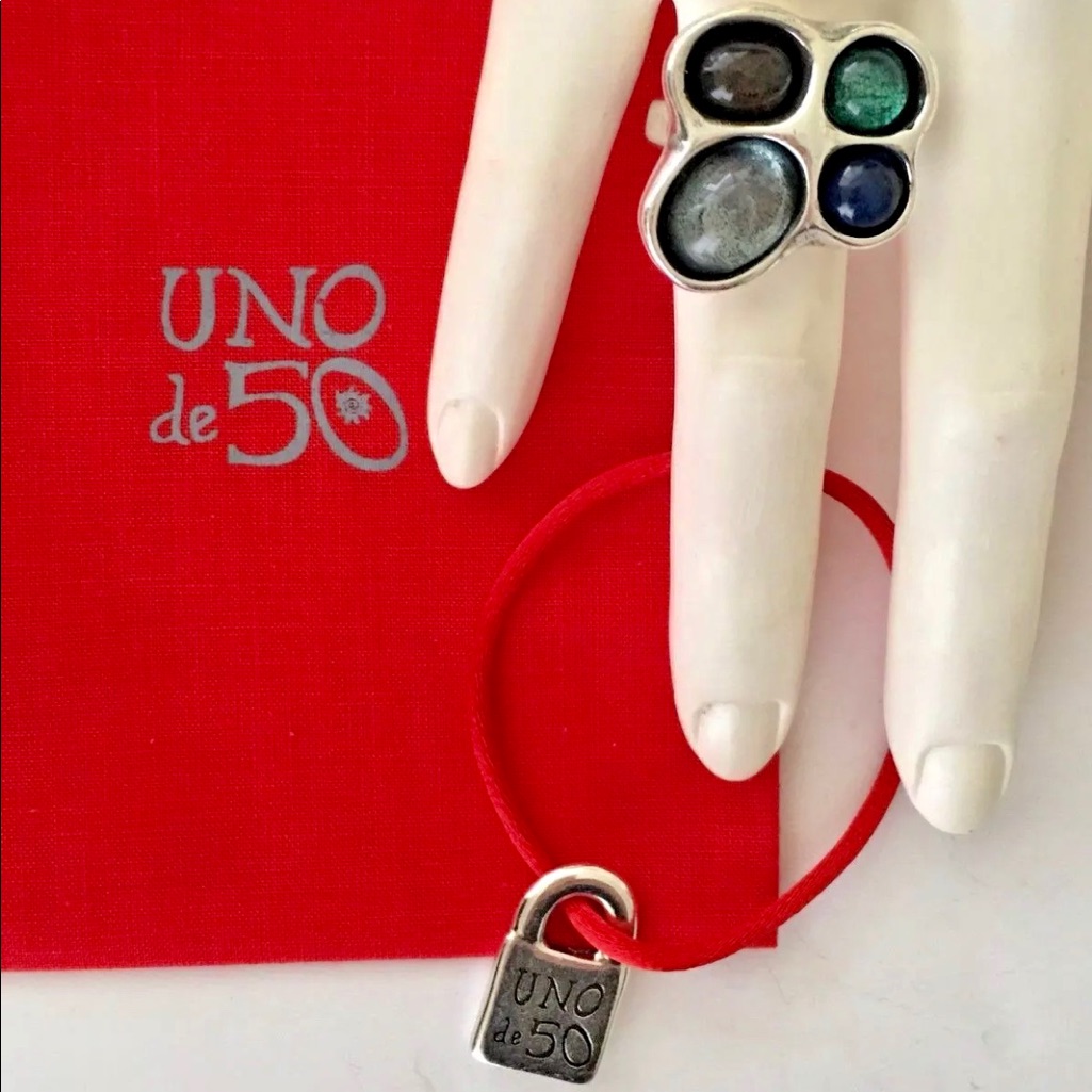 Nwt! Uno De 50 Ring “Colorterapia” Ani0382; 7.75.